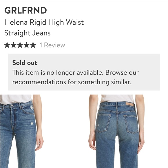 GFLFRND Helena rigid high waist jeans size 32 New with tags ! Sold out style . - Picture 4 of 6